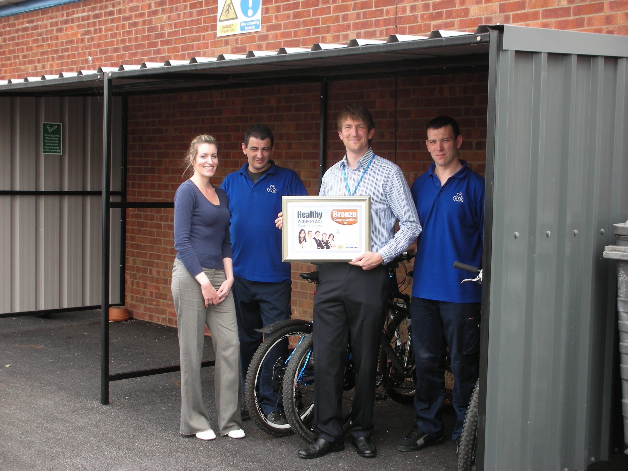 Bikes Bike shelter and Bronze Award scaled