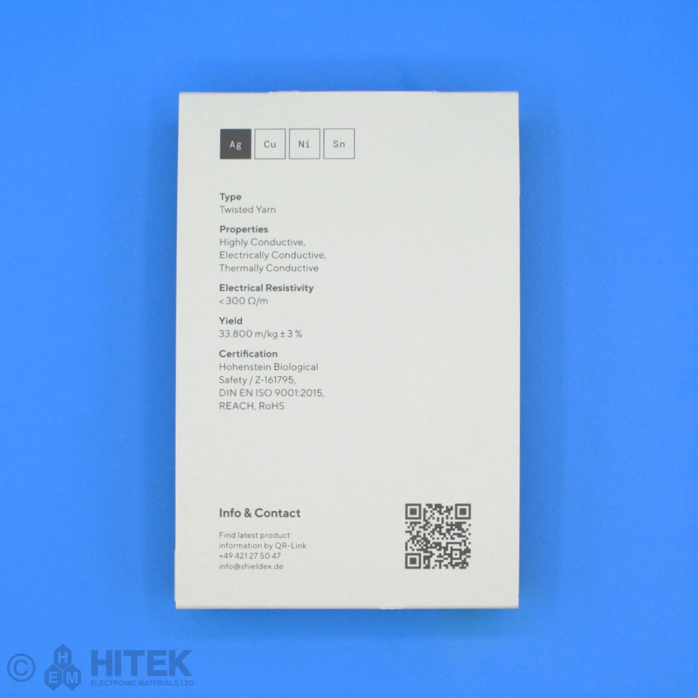 Shieldex Conductive Twisted Yarn 117/17 2-ply HC + B - Image 2