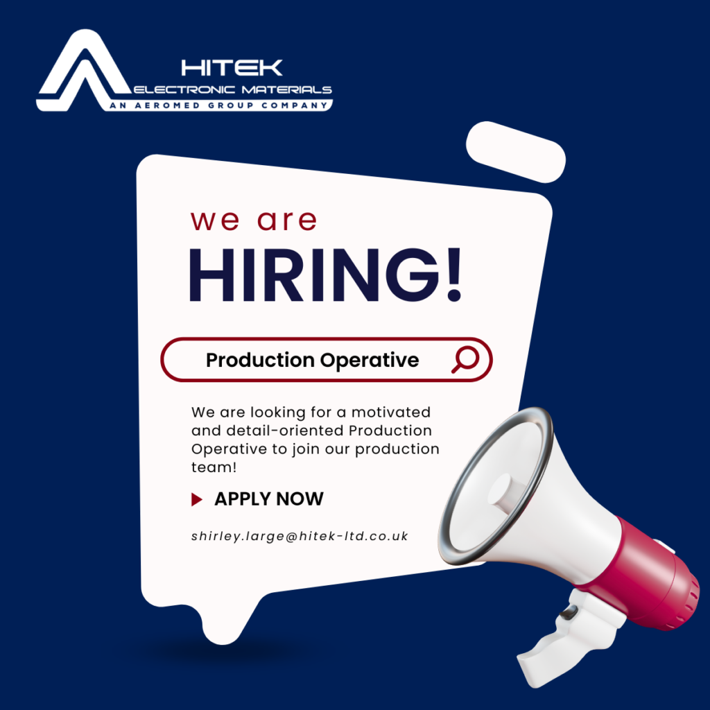 Current Vacancies 1 Production Operative job advertisment